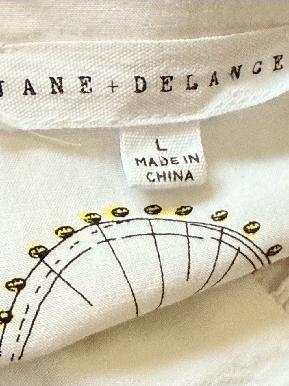 Jane + Delancey London Landmarks Toile Cityscape Graphic Boxy Shirt Size Large - Picture 4 of 6